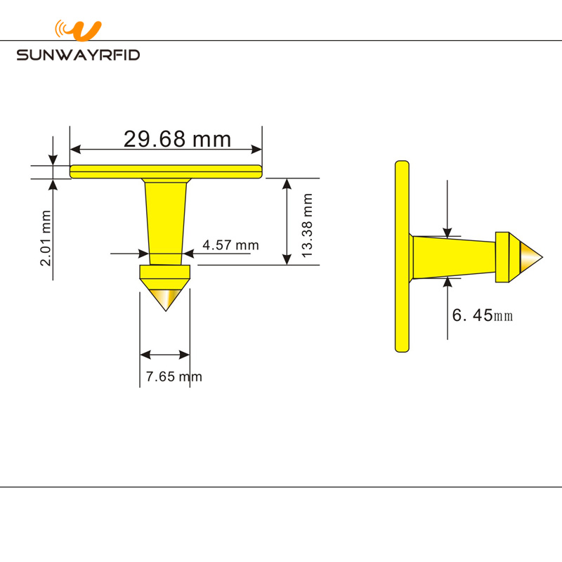 rfid annimal tags size