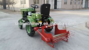 mini tractor with potato harvest