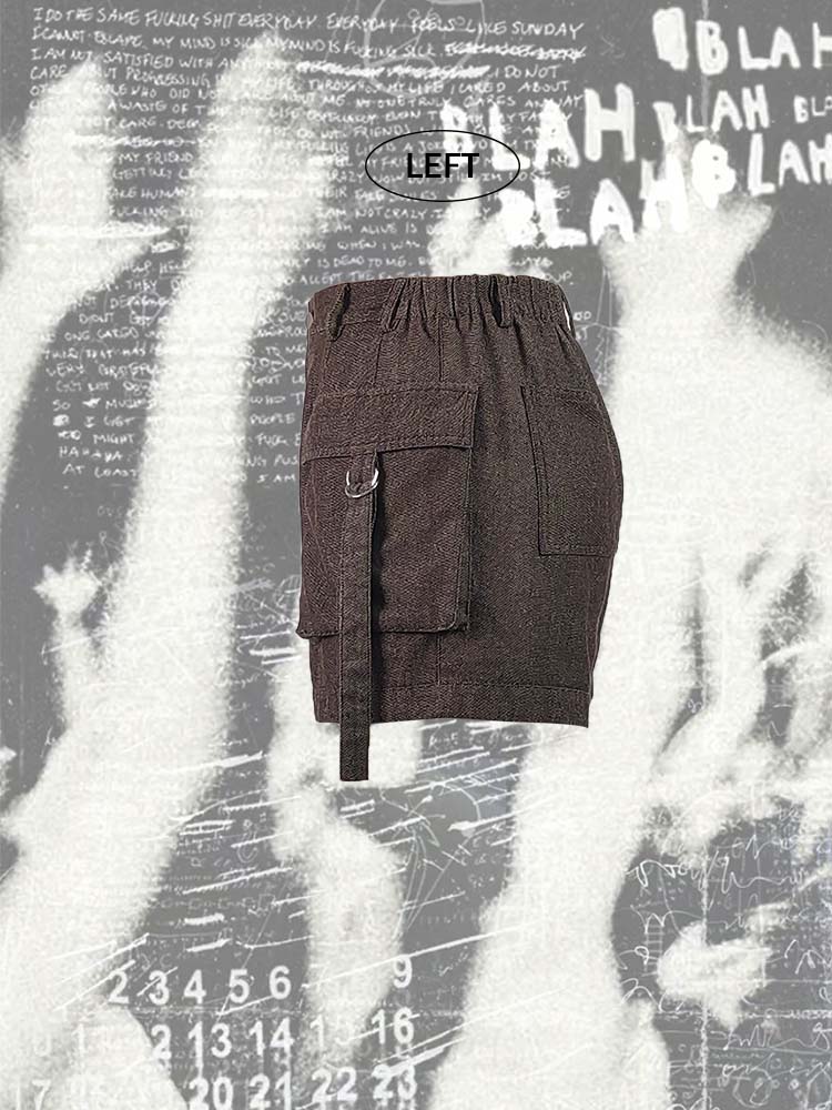 Frauen mit der elastischen Mitte Taille Baumwollwäsche Ladungsshorts