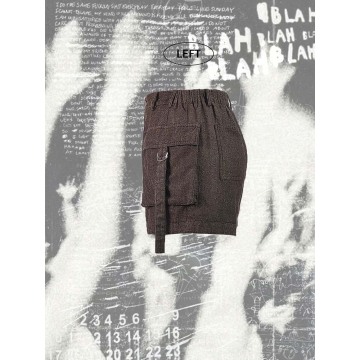 Pantalones cortos de carga de algodón de algodón elástico de la cintura media para mujeres