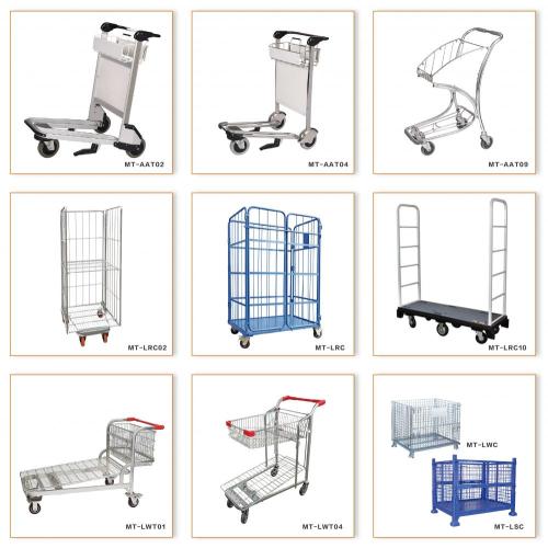 3 wheel aluminum alloy handbrake airport trolley