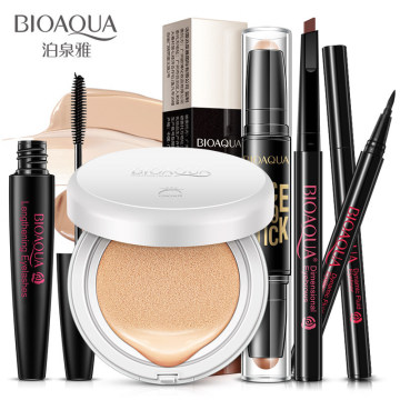 Set cosmético de 5 piezas bioaqua: lápiz de cejas, delineador de ojos, rímel, crema BB y palo de reparación