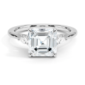 Asscher Cut E VVS2 Lab 다이아몬드 링