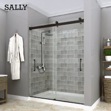 Sally Mattblack Double dériver des portes de douche de 8 mm