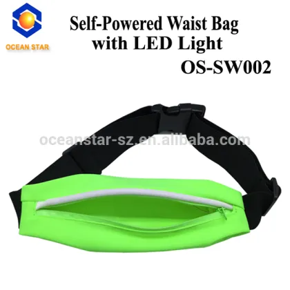 Outdoor sports LED waist bag/running waist bag/running belt waist pack