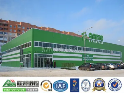 PEB steel frame shopping mall, supermarket