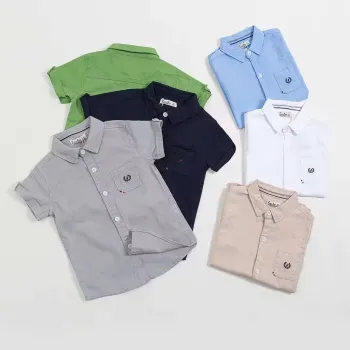 Wholesale High Quality Bamboo Cotton Boys' Shirt and Jacket Set