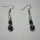 Hematite Earring with silver color finding