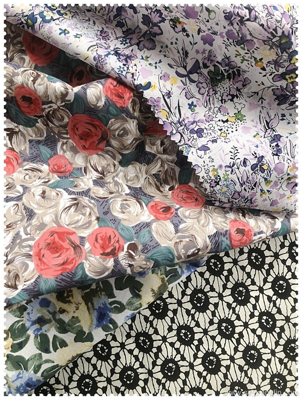 cotton voile print fabric for garments