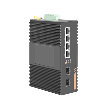 4 Port Gigabit Industrial POE Switch DIN Rail with 2 SFP Ports (10/100/1000Base)