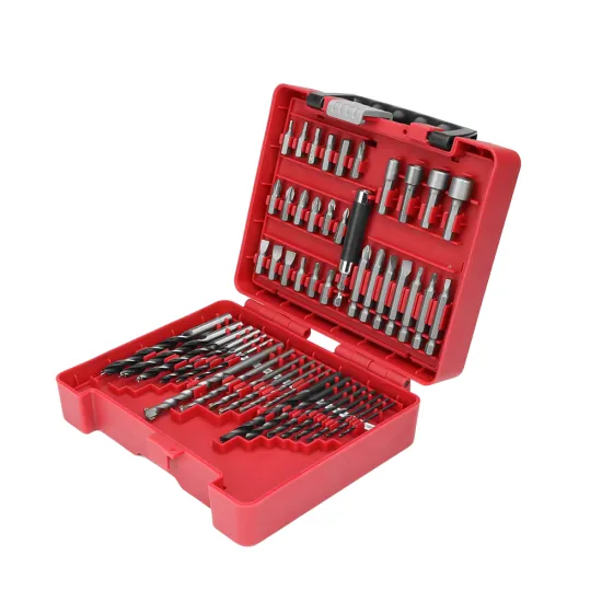 Professional Drill Bit Set with Screwdrivers and Tool Box for Household Repairs