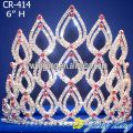 6" Red pageant tiaras and crowns