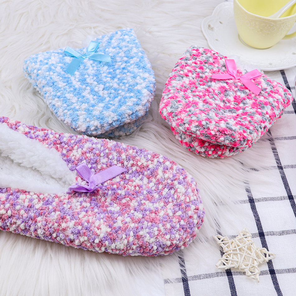 autumn winter fleece floor slippers