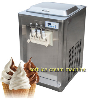 desk top 3flaovrs frozen yogurt ice cream machine