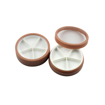 TM-ES6181C 7.5g Empty Round Eye Shadow Case with Skylight Lid and 5 Grids