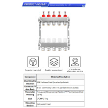 Paslanmaz Çelik SS304 yerden ısıtma manifoldu