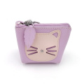 Custom cat style PU make up coin purse
