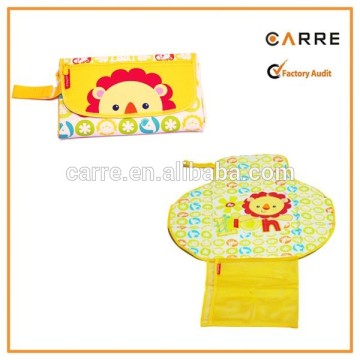 easy clean portable PVC coating waterproof canvas baby changing mat