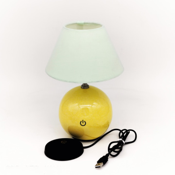 Rechargeable Ceramic Sphere Touch LED Desk Lamp