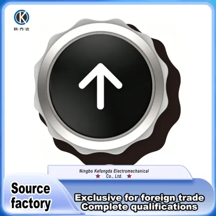 Elevator Button with Glass Insert and Lighting