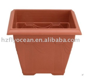 FO-9833 Square plastic flower stand,terracotta plastic pot,flower bucket with PP material