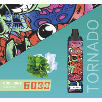 Randm Tornado 6000 Puffs boleh dicas semula e-cigrable e-cigr