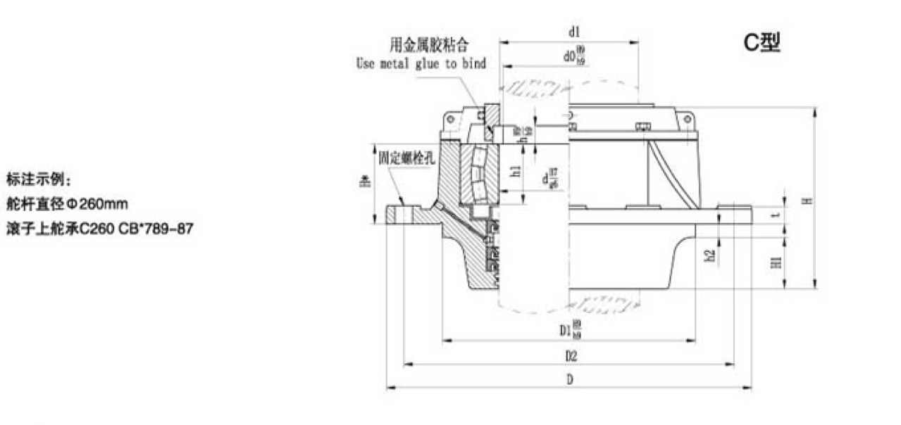 Type C Roller Upper Rudder Bearing 