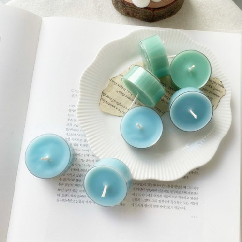 White pure color Soy wax scented tealight candle