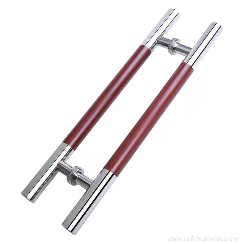 Red Stainless Steel Door Handle For Glass Door