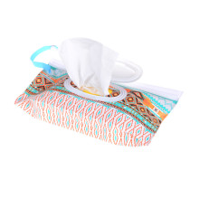 Eco-friendly Wet Wipes Bag Easy-carry Snap-strap Wipes Container Clamshell Cosmetic Pouch Clutch and Clean Wipes Carrying Case