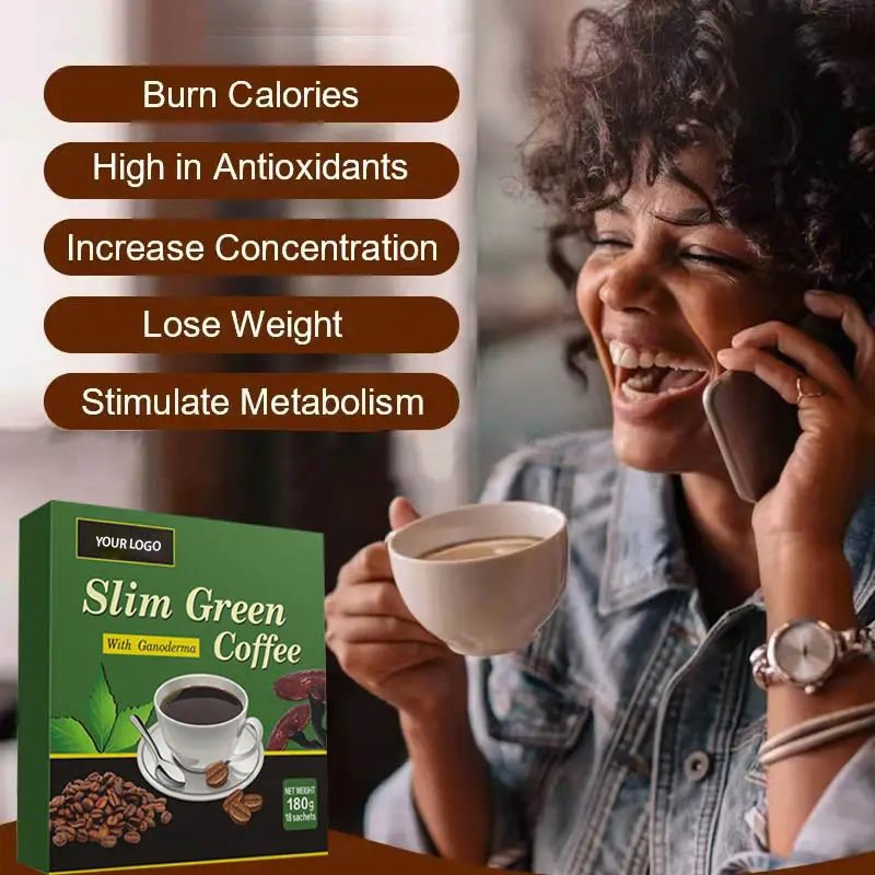 Private Label Natural Ingredient Sugar Free Green Coffee Weight Loss Slimming Green Coffee Powder