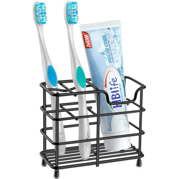 Stainless Steel Bathroom Accessories: Premium Toothbrush Holder and Toothpaste Organizer with Sturdy Storage Solution