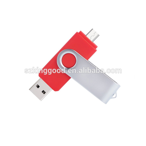 السائبة 2 في 1 Swivel Android OTG USB Memory Stick 4gb 8gb 16gb 32gb 64gb Usb محرك فلاش للهاتف