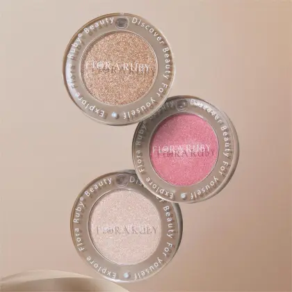 Flora Ruby Highlighter Powder - Private Label Pigment Shimmer Glitter Blush for Makeup Wholesale