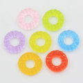 Beignet coloré clair gros trou perles de résine Slime breloques mignonnes pour Bracelet collier fabrication de porte-clés décor entretoise fabrication de bijoux