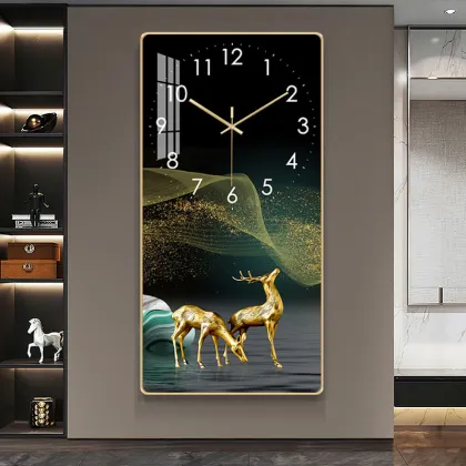 Modern Luxury Home Decoration: Mute Clock with Still Life Paintings on PVC Frame