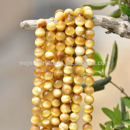 Natural 5A golden tiger eye stone loose beads Golden Tiger Eye semi-finished products wholesale Factory direct sales