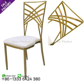 Sino Perfect Furniture Έκπτωση Γάμος Καρέκλες - Χρυσό Crossback Metal Banquet Chars