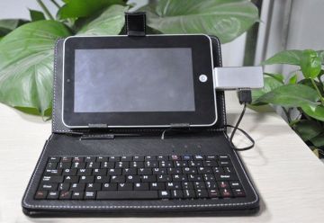 Abrasion Resistant Pu Waterproof Iphone Bluetooth Keyboards / Apple Ipad With Micro Usb