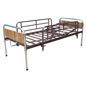 Manual Single-Crank Medical Care Bed With Mattress