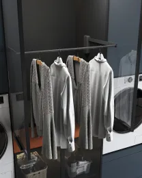 Functional washing machine cabinet system