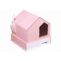 大型の深い猫用トイレ、高壁のプラスチック製トイレトレイ、広々としたデザイン、掃除が簡単、ペット用品
