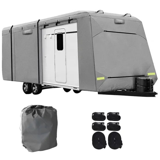 Wholesale Grey Custom Logo Waterproof Windproof RV & Motorhome Cover - Anti-UV