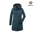Parka funcional feminina com capuz com zíper