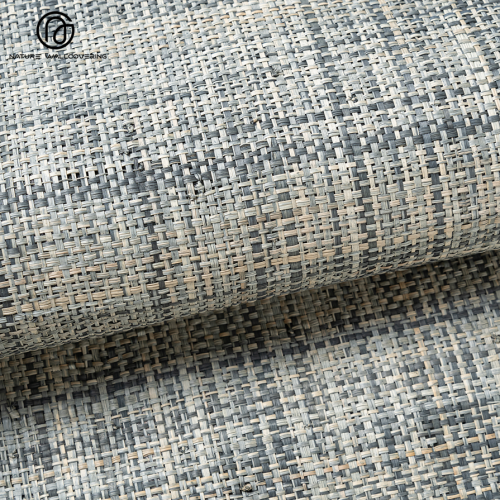 غطاء حائط أنيق من عشب اللافيت باللون الرمادي مع نسيج طبيعي