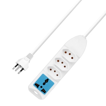 Brazil Power Strip with 3 Outlets and Switch