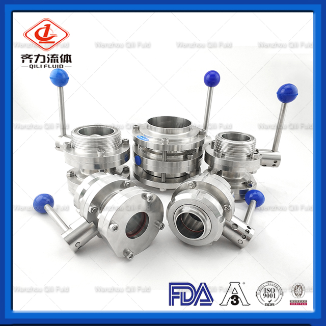 Sanitary Stainless Steel Butterfly Valve 174