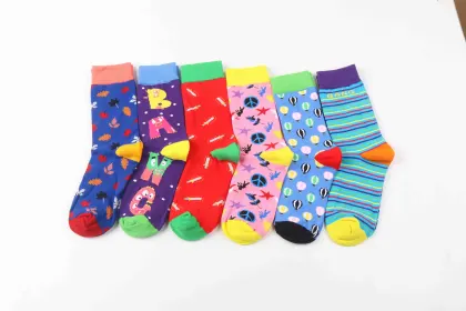 Novelty Unisex Cartoon Cotton Crew Socks - Autumn/Winter ODM/OEM