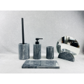 Customized grey marble bathroom accessory set