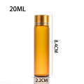 蓋付きの茶色の22mmガラスボトル
